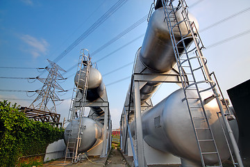 Image showing gas container and power tower