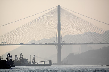 Image showing city in mist 