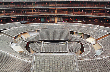 Image showing Tulou,a historical site in Fujian china.World Heritage. 