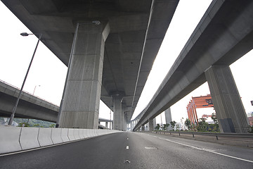 Image showing Under the bridge. Urban scene 