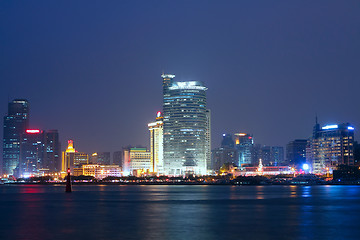 Image showing China Xiamen night view from Gulangyu island 