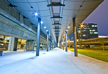 Image showing Under the bridge. Urban scene 