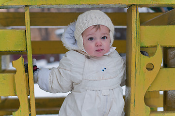 Image showing Little girl on the playground