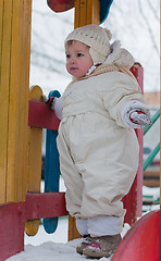 Image showing Little girl on the playground