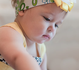 Image showing Little girl in yellow dress