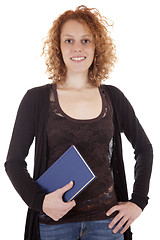 Image showing Attractive young student with textbook