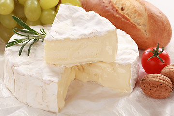 Image showing Still life with Camembert cheese