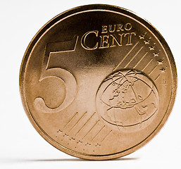 Image showing five euro cent coin