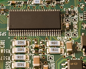 Image showing Memory chip and other electronic components