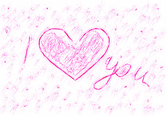 Image showing text i love you with heart