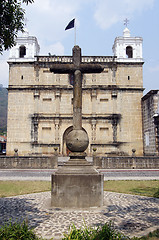 Image showing Cross and church 