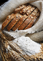 Image showing Bread and wheat ears