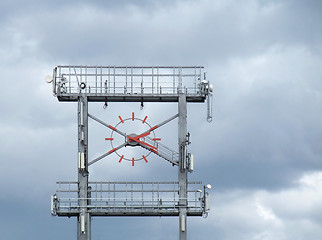 Image showing big clock and clouded sky