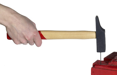 Image showing hammering hand