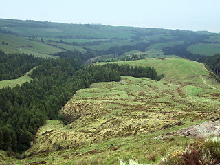 Image showing hilly panoramic view at the Azores