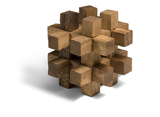 Image showing wooden 3D puzzle