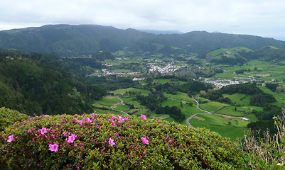 Image showing panoramic scenery at the Azores