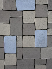 Image showing abstract stone pattern in grey and blue