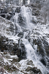 Image showing Todtnau Waterfall at winter time