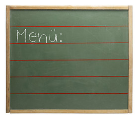 Image showing MenÃƒÂ¼ blackboard