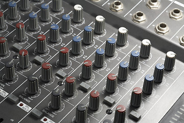 Image showing studio mixer detail