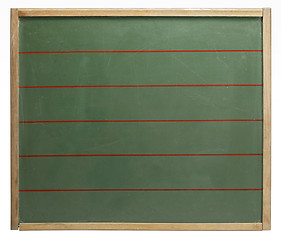 Image showing red lined blackboard