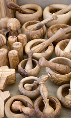 Image showing wooden tableware