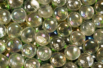 Image showing iridescent glass beads