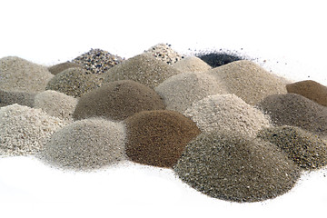 Image showing various brown toned sand piles together