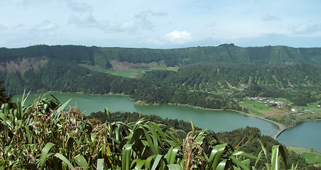 Image showing lagoa das sete cidades at Sao Miguel Island