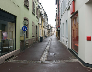 Image showing wet street in Colmar