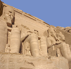 Image showing sculptures at Abu Simbel temples