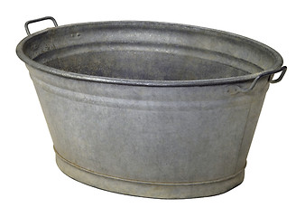 Image showing empty old metal tray