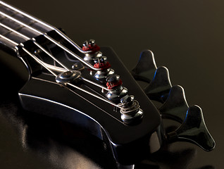 Image showing Bass guitar detail