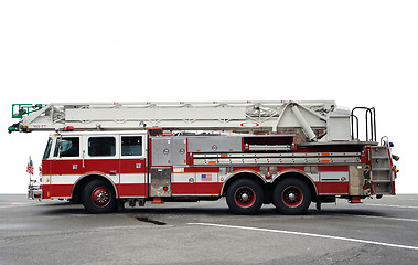 Image showing sideways shot of a fire engine
