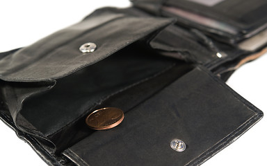 Image showing black leather moneybag