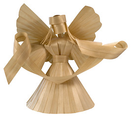 Image showing wooden angel sculpture