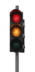 Image showing traffic light shows red yellow