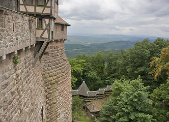 Image showing cloudy scenery around Haut-Koenigsbourg Castle