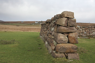 Image showing dry stone wall in Scotland