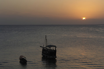 Image showing idyllic sundown in Zanzibar