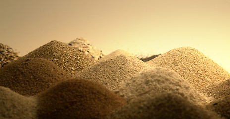 Image showing sand piles in warm ambiance