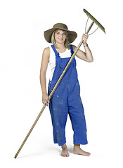 Image showing smiling farm girl