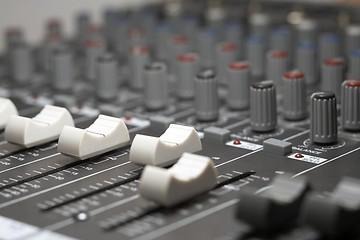 Image showing studio mixer detail