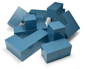 Image showing blue cubic objects