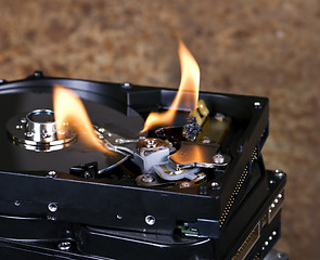 Image showing burning hard disks