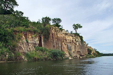 Image showing waterside Victoria Nile scenery in Uganda