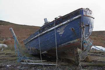 Image showing rotten boat in Scotland