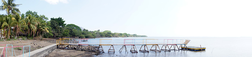 Image showing Panorama of pier