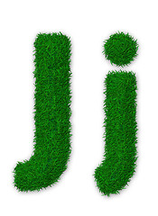 Image showing Grassy letter J